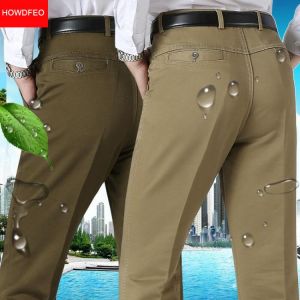 New Arrival Winter Autumn Men's Casual Pants Fashion Solid Gentle Thicken Trousers Brand Smart Suit Pant Black Green Gray Pan