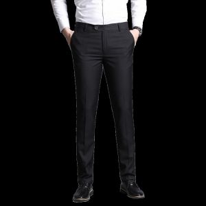 New Suit Pants Men Business Trousers Classic Male Dress Pant Full Length Fashion Pant Grey Black Casual Mens Dress Suit Trousers