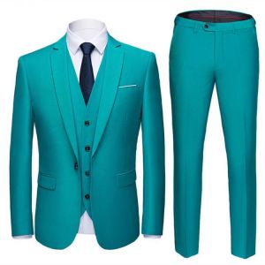 (Blazer + pants + vest) 2021 high-end custom business prom Men suit suit men's casual wedding Tuxedo dress men's 3 piece