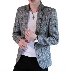 2020 Spring And Autumn Mens New Luxury Fashion Personality One button Suit Fit Leisure Comfort British Fashion Youth Blazer Coat