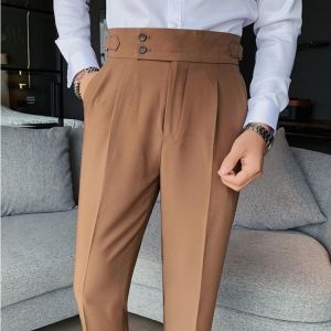 2021 Fashion Business Casual Mens Office Formal Pants Men's Social Trousers Menautumn Dress Pants For Men Pantalon Costume Ho