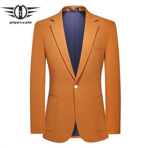 Mens Elegant Casual Long Sleeve Blazers Red Orange Blazer For Men Slim Fit Male Wedding Prom Stage Blazer Big Size 5XL Q1312