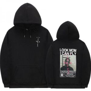 Cactus Jack Hoodie Men Women Double-sided Logo Print LOOK MOM I CAN FLY Travis Scott Hoodies Unisex Fashion Hip Hop Streetwear