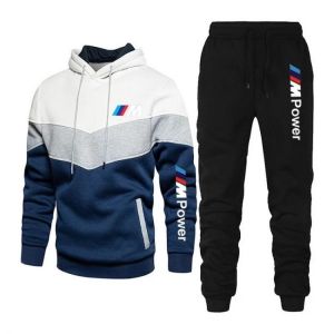 Men's New Brand Printed BMW Autumn And Winter Sports Leisure Fitness Suit With a Little HOODIE Sweatshirt And Pants Men'