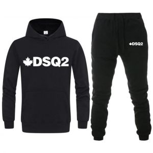 DSQ2 D2 Letter print Hoodie Sweatshirt Men/Women Tracksuit+Sweatpant Set Hip Hop Streetwear Hoodies 2020 Winter Hooded Pullover