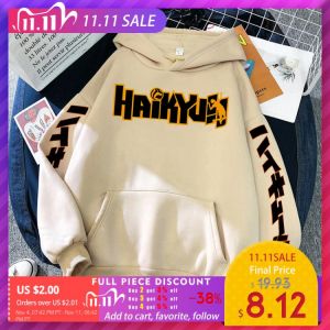 Japan Anime Haikyuu Manga Prints Hoodies Mens New Fashion Hoody Hip Hop Fleece Sweatshirts Crewneck Pullovers Cute Clothing Man