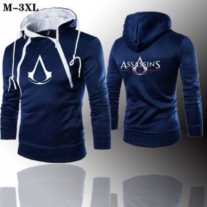 2021 New fashion men's Double zipper hoodie sweatshirt Assassin hoodie