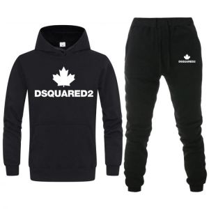 DSQ2 Letter Hoodie Sweatshirt Men/Women Tracksuit+Sweatpant Pants Set 2020 Casual Hip Hop Hoodies Trousers Male Hooded Pullover