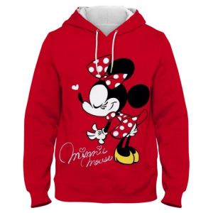 Disney Minnie Mouse Men's Hoodies 3D Printed Cartoon Anime Women Sweatshirt Spring Long Sleeve Children Pullovers