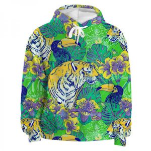 Children And Adolescents Adult Animal Print 3d Printed Sweater Tiger Cheetah Sports Hoodie Men And Women The Same Style