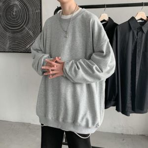 Men Hoodies Black White Hip Hop Punk Pullover Streetwear Casual Fashion Clothes Mens Oversized Korean Harajuku men clothing