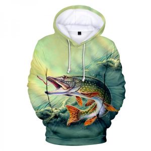 3D Tropical Fish Fun Hoodie Fisherman Men and Women Casual Long Sleeve Pullover Sweatshirt Hooded Harajuku Streetwear Jacket