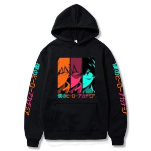Harakuju My Hero Academia Printed Hooded Sweatshirt Casual Boku No Hero Academia Pullover Long Sleeve Hoodie