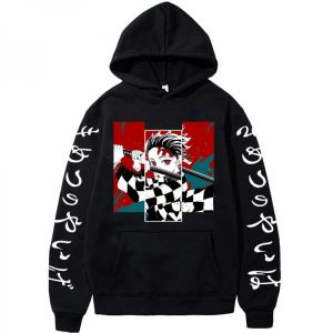 Anime Demon Slayer Hoodies Hip Hop Hoodie Sweatshirts Harajuku Streetwear Pullover for Women and Men