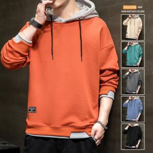 Autumn Hole Hoodies Men Solid Casual Hooded Sweatshirts Harajuku Fashion Streetwear Oversized Hoodie For Men Badge Pullover