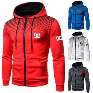 DC Letter Printed 2021 Fall/Winter Men's Casual Hoodie High Quality Cotton Pullover Korean Solid Color Sweatshirt