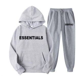 New Essentials Men Hooded Sweatshirt Suit Pure Cotton Couple Jogging Sweatshirts Oversized Fashion Streetwear Tracksuit Spring