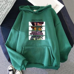 Spring Music Gorillaz Hoodie Tops women's Streetwear hip-hop Clothes Costumes Men Hoodies Oversize Sweatshirts Hat Clothing T
