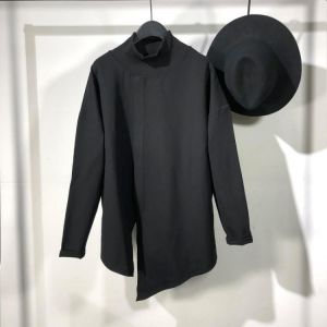 Men's Hoodie Autumn And Winter New Car High Collar Irregular Slit Design Street Style Personality Trend Versatile Hoodie
