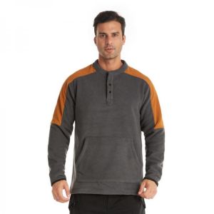 New men's winter warm fleece tactical splicing jacket outdoor sports button coat hiking outdoor polar fleece jacket men S-XXL