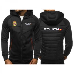 2021 Spain National Police CNP Anti Riot Force Men's Autumn And Winter Printing Logo Padded Casual  Warm Cotton Jacket Male