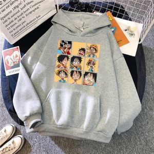 One Piece Luffy Streetwear Harajuku Cartoon Hoodie Men Cool Japanese Anime Funny Sweatshirt Casual Winter Unisex Creative Hoodie