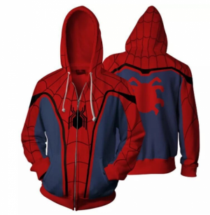 Autumn Homecoming Scarlet Spider Zip Up Man Hoodies Sweatshirts Far From Home Spider Superhero Cosplay Hooded Zipper jacket