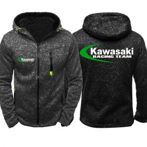 Kawasaki fashion Men's hoodie Fashion Outwear Jacket Zipper Hooded High Quality hip hop Harajuku Casual Hoody sweatshirts