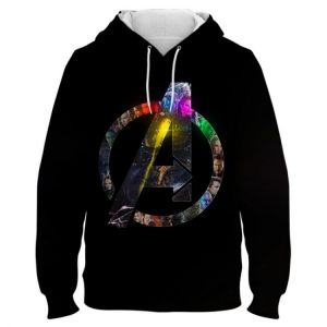 Marvel The Avengers Logo Hoodies Men Women Children Fashion 3D Print Sweatshirts Boy Girl Pullover Streetwear Casual Clothing
