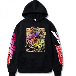 2021 Harajuku JOJO's Bizarre Adventure Unisex Hoodies Japanese Anime JOJO Printed Men's Hoodie Streetwear Casual Sweatsh