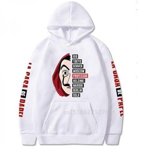 La Casa De Papel Women Men Women Men Unisex Hoodies Sweatshirts TV Show Money Heist Novelty Paper House Hoodie