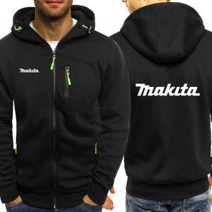 Spring And Autumn New Men's Makita Logo Print Custom Punk Casual Gradient Hoodie Men's Jacket Zipper Casual Sweatshirt