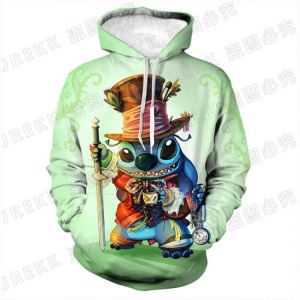 2021 Fashion Casual Funny Stitch Hoodies Men Women Children Disney Anime 3D Print Sweatshirts Boy Girl Kids Pullover Cool Tops