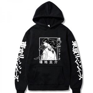 Harajuku Anime Tokyo Revengers Print Hoodies Long Sleeve Keisuke Baji Sweatshirts Pullover Men Clothes
