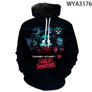 2020 New Men Women Children Hoodies Fnaf 3D Printed Streetwear Pullover Long Sleeve Boy Girl Kids Sweatshirts Hooded Jacket