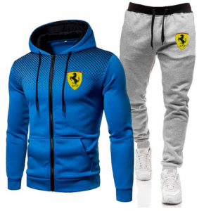 2021 Autumn And Winter New Luxury Brand Autumn And Winter Fashion Men's Two-piece Striped Sports Suit Men's Hoodie Outdo