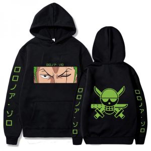 ONE Piece Hoodie Anime Hoodies Streetwear Sweatshirt Roronoa Zoro Printed Pullover Tops Loose Hip Hop Harajuku Clothes
