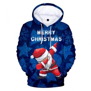 Merry Christmas Hooded Harajuku Casual Sweater Man Pullover Graphic Men's Trend Essentials Punk Oversized Hoodies Sweatshirts