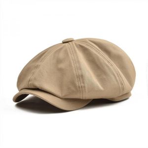 BOTVELA Big Large Newsboy Cap Men's Twill Cotton Eight Panel Hat Women's Baker Boy Caps Khaki Retro Hats Male Boina Bere