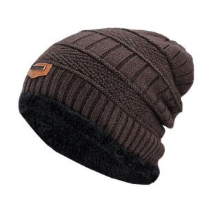 Beanies Men Winter Hat Women Knitted Hats For Men Cap Winter Beanie Hat Gorro Thick Warm Brimless Fur Bonnet Men's Cap