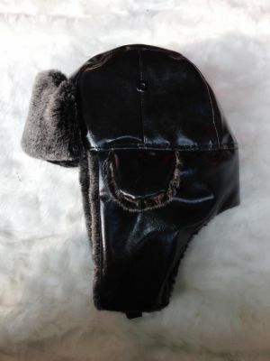Men's Women's Unisex Thermal Catcher  Aviator Earmuffs Winter Flap Ski Hat New Aviator Hat Leather Fur