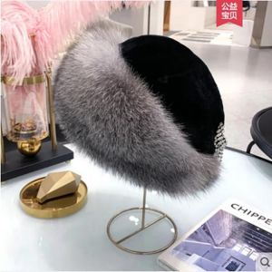 Winter thick fur headband fluffy Russian faux fur women's girl fur headband hat winter outdoor warm ski cap hot sale