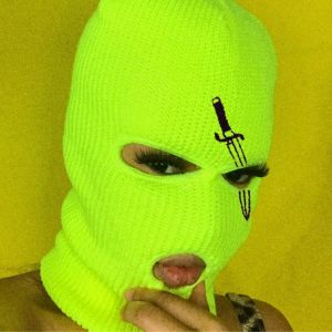 Embroidery Letter Funny Party Motorcycle Bicycle Ski Beanies Personality Design Keep Warm Winter Mask Hat Hip Hop Cap
