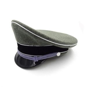 WWII German Elite Officer Wool Hat Officer German Visor Cap Green Size S M L XL