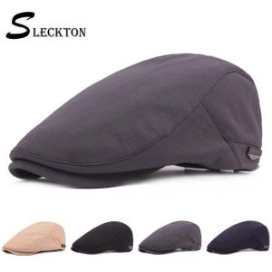 SLECKTON Men's berets cap for men Casquette Casual Flat Newsboy Caps Fashion Peaked Cabbie Cap French Herringbone Hat for Uni
