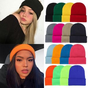 2021 Winter Hats for Women Men New Beanies Knitted Solid Cool Hat Girls Autumn Female Beanie Warm Bonnet Casual Cap Wholesale