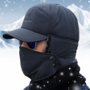 Winter Fur Warm Windproof Hat Men Women Lei Feng Cap Bomber Faux Fur Ear Flap Cap Black Ski Trooper Trapper Cold Anti-snow Cap