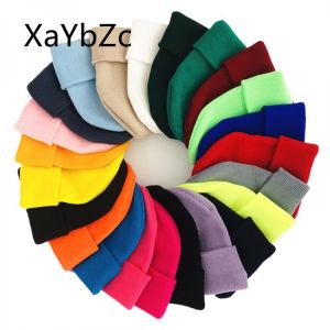 Winter Hats for Woman New Beanies Knitted Fluorescent Hat Girls Autumn Female Beanie Caps Warmer Bonnet Ladies Casual Cap