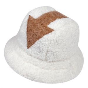 Winter Warm Bucket Hat Lamb Wool Hat Caps Faux Fur Arrow Symbol Printed Bucket Hat Men Women Tide Flat Top Hat Bucket Hat Women