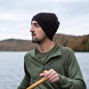 Unisex Merino Wool Knitted Hats Men Women 100% Merino Wool Double-layer Thickened Warmth Hedging Dome Outdoor Ear Cap Beanie Hat